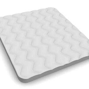 Gray mattress on a white surface. isolated